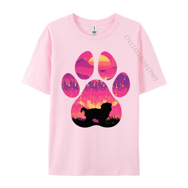 Maltese ShihTzu Paw Mom Dad Dog Lover Tshirt Cotton Men Tees Print T Shirt Street New Arrival Teeshirt
