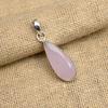 Великолепный розовый драгоценный камень халцедон ручной работы из стерлингового серебра 925 пробы ювелирный кулон для нее