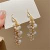 Женские серьги-капли с длинными кисточками из искусственного жемчуга и бисера. Нежный ювелирный аксессуар для ушей. Идеально подходит для Дня святого Валентина, повседневных или вечерних мероприятий.