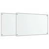 Kitchen Backsplashes 2 Pcs Transparent 70x60 Cm Tempered Glass