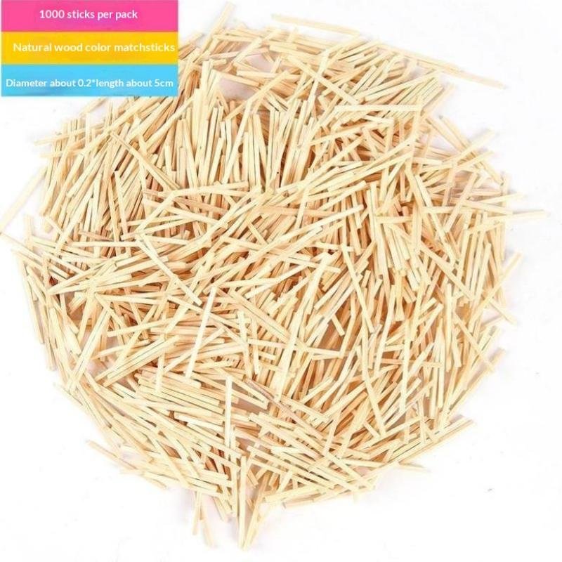 1000Pcs Mini Birch Wood Sticks Smooth Unfinished Wooden Rods for DIY Model Making Art Class Supply for Students