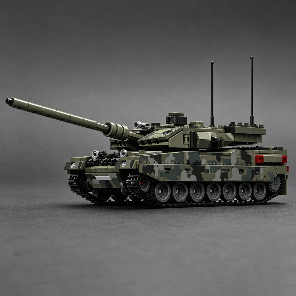 Фигурка MOC Основной боевой танк Leopard 2A7: Игрушка-конструктор Modern Warfare Стальной Зверь – Гусеничная Бронированная Машина