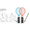 2Pcs Tennis Racquet Grip with Wrist Strap for NS2 Controller Tennis Racket Handle Grips Smooth Operation