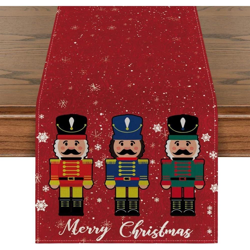 Merry Christmas Xmas Tablecloth Printed Table Cover New Year Table Flag Home Party Decor