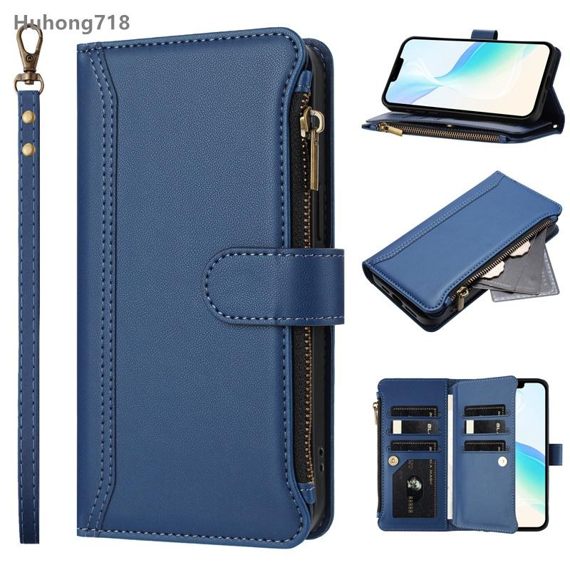 Zipper Leather Case For Blu View 5 Pro Speed B1550VL Bold K10 K50 G53 G54 G64 C9 5G Wallet Cover Casing