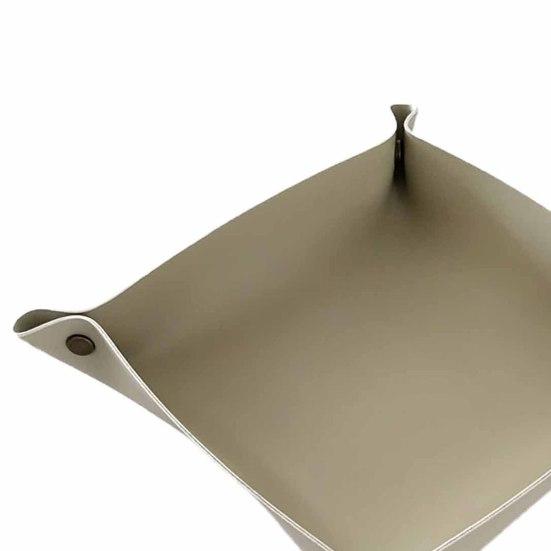 Элегантные складные лотки для хранения, противоскользящий органайзер из искусственной кожи с защитой от царапин, бронзовый органайзер для рабочего стола