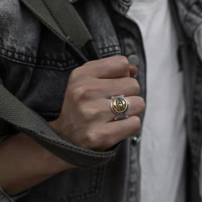 Horus Eye Adjustable Retro Ring