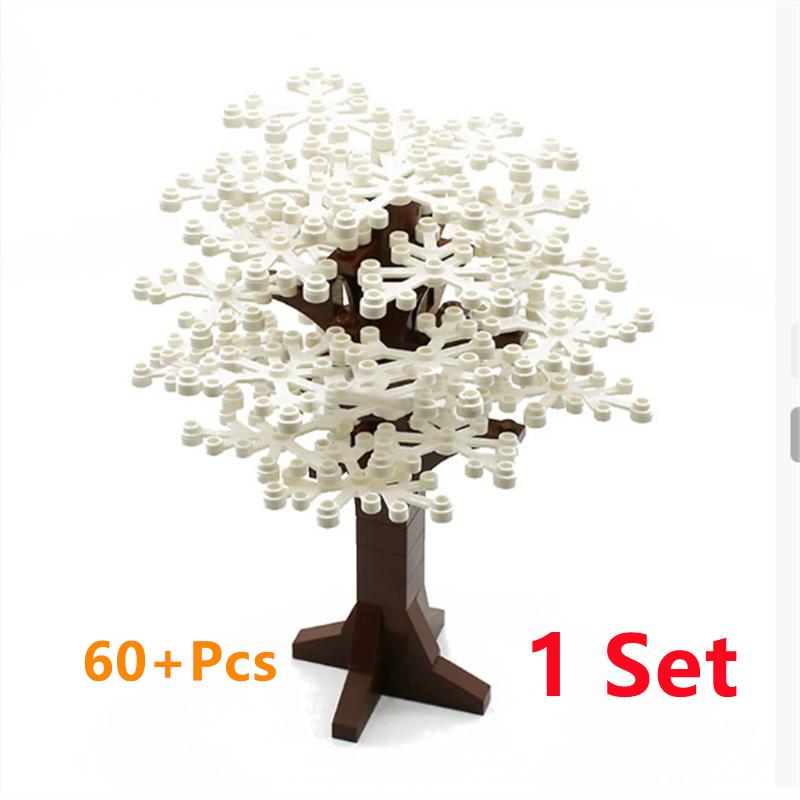 Buildings Blocks Tree Flower Sets City Plant Garden Bonsai Forest Natural City Street View Park Jungle MOC Model Toys For Kids