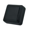 Black Flame Retardant Wall Mounted On/Off Spray Plastic 2 Gang 1 Way Button Light Switch EU Standard Classic Surface Switch Way