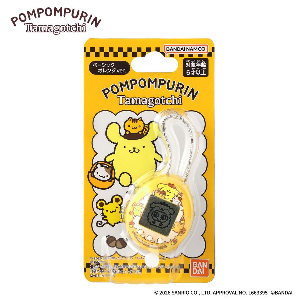 POMPOMPURIN Тамагочи Базовый Оранжевый Рекомендуется с 6 лет и Персонажи Sanrio [Bandai] версия. взрослеть.