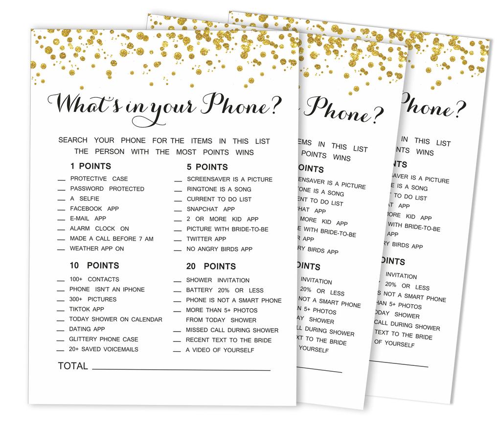 Inkdotpot Свадебный душ, девичник, вечеринка, пустые квадратные заполнения, идеи подарков 50A Gold