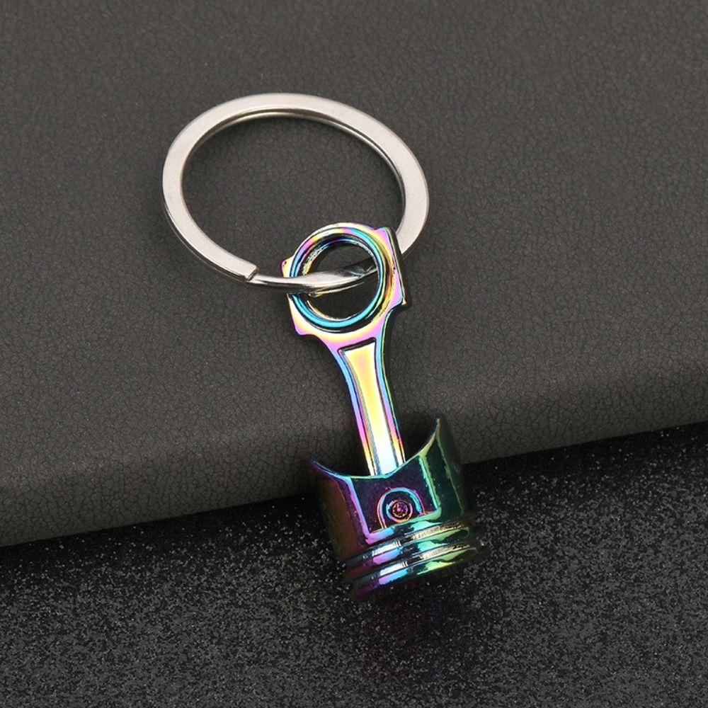 Car Accessories Piston Model Keyring Zinc Zinc Alloy Car Engine Piston Keychain Personality   Key Buckle