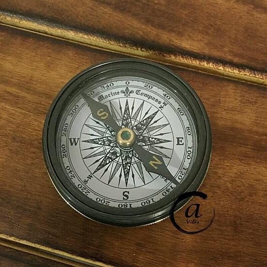 Antique Brass Nautical Compass, Vintage Compass, Marine Gift, Navigation Compass
