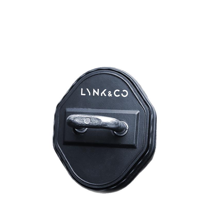 Compatible Shock-Absorbing Car Door Lock Cover for Lynk & Co 01-08, EM-P09 - Protective Sleeve Buffer Pad.