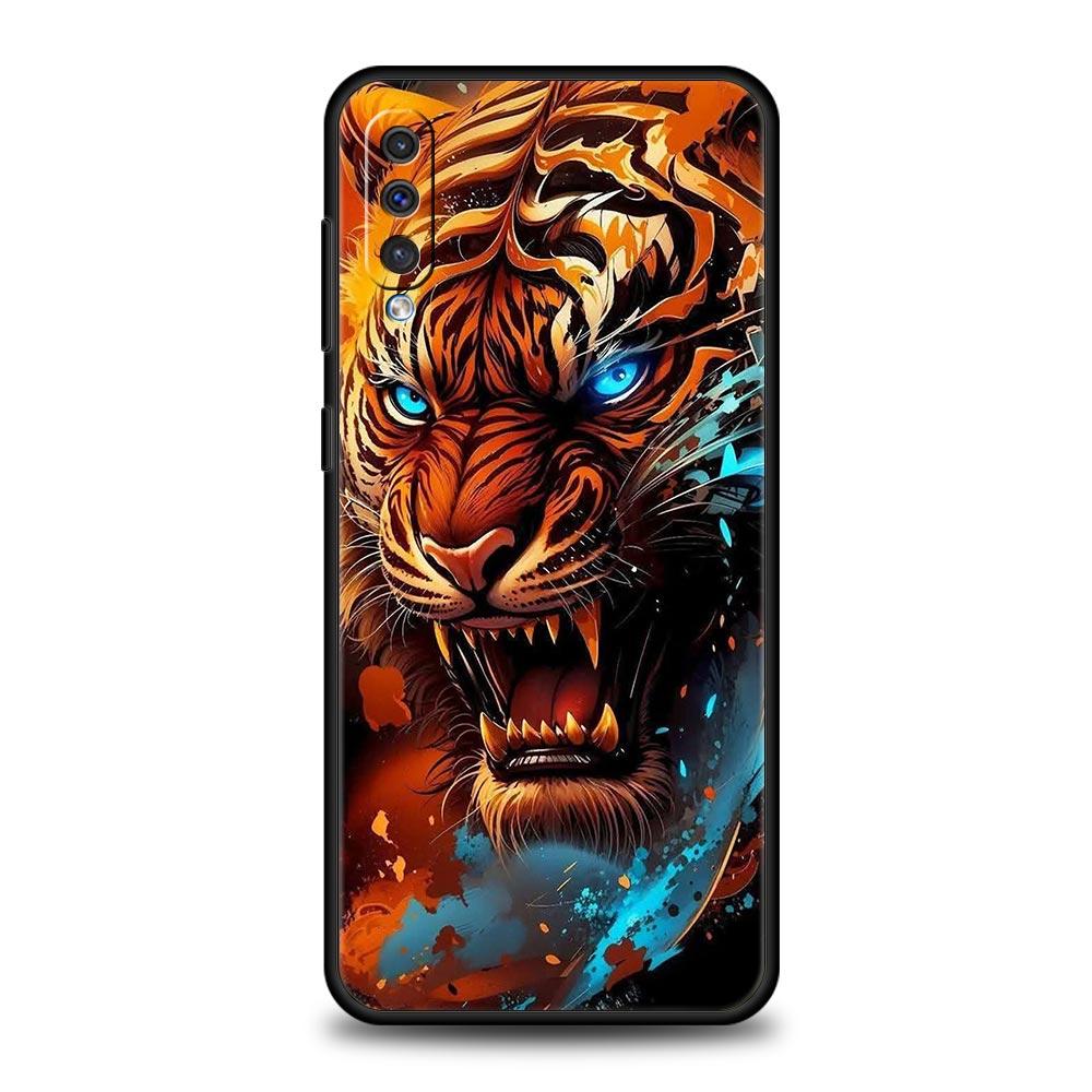 Чехол для телефона Samsung Galaxy A56 A36 A26 A16 A06 A54 A42 A34 A24 A22 A20 A12 A40 A50 5G Мягкий ТПУ Чехол Мультяшный Рисунок Тигра