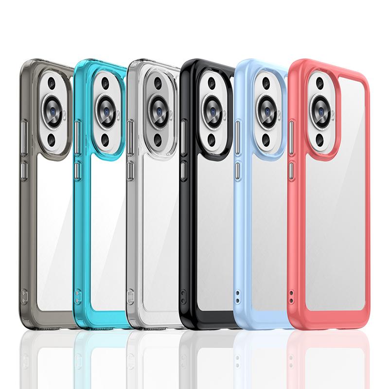 Для Huawei Nova 12S Прозрачный чехол Чехол-бампер для Nova 12S Жесткий полупрозрачный Мягкая рамка Телефонный бампер Для Huawei Nova 12S