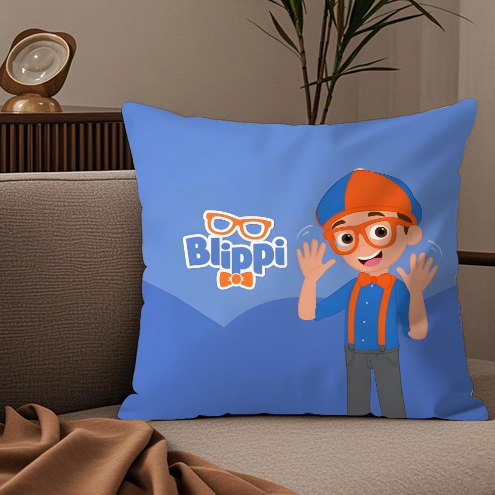 B-Blippi Animation Film Wonders Pillow Case Silky Elegant Comfort Sofa Bed Invisible Zipper