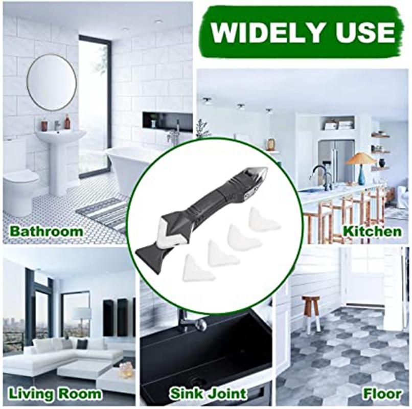 3 в 1 угловой скребок для герметика, шпатель, силиконовая затирка, герметик для швов пола, средство для удаления клея из стекла, набор инструментов для удаления дома