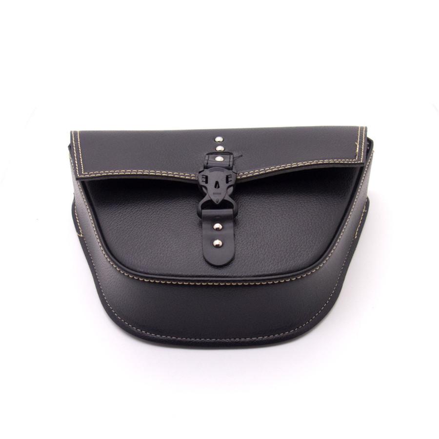 Универсальная треугольная мотоциклетная седельная сумка из ПУ кожи, багажная, для инструментов, боковая сумка для кафе рейсера, квадроцикла, кастом