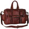 Men's Brown Leather Vintage Duffle Gym Weekender Overnight Travel Bag