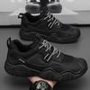 Fashion 2025 New Men's Casual Sport Shoes Autumn Trendy Niche High-End Feel Thick-Soled Old-School Style Breathable Plastic Shoes