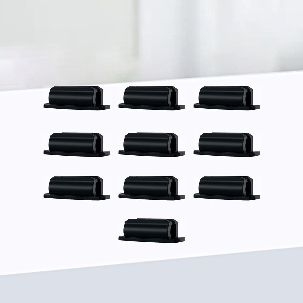 10 шт. Самоклеящийся держатель-клипса для ручки, портативный, маленький держатель-петля для ручки для офисного стола, черный