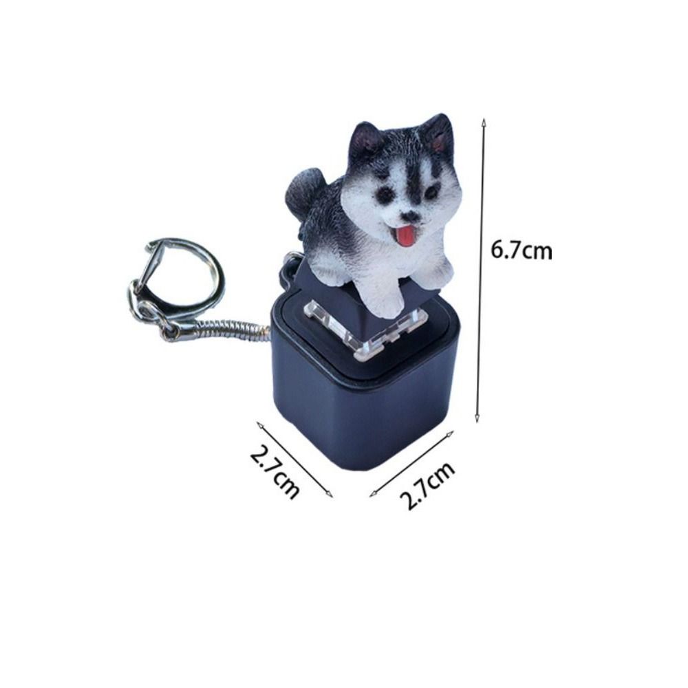 Rechargeable Keychain Finger Button Stress Relief Keycap Key Button Fingertip Gadget