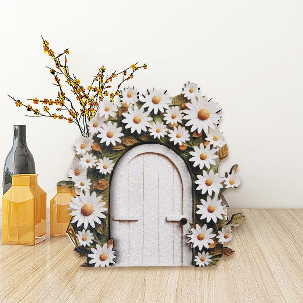 Миниатюрная дверь в виде сказочного дерева, дверь в виде хоббита, сказочные садовые двери для уличных деревьев, декор миниатюрной двери в виде дерева, садовые украшения