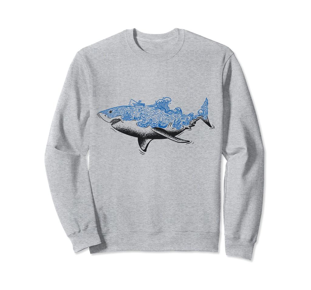 Funny Sea Shark Funny Cute Goods Clothes Story Present Original Summer Sweatshirt T-shirt Men's
