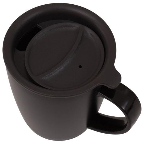 NITORI (НИТОРИ) Кружка из нержавеющей стали с крышкой, CV187-2, Черный, 8958158