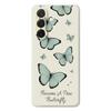 For Samsung Galaxy A36 5G Case Green Butterfly Pattern Printing Straight Edge TPU Phone Back Cover