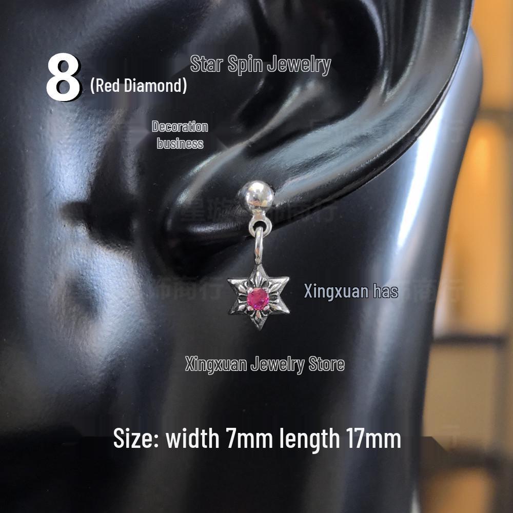 Новые висячие серьги G-Dragon с цветными бриллиантами для мужчин и женщин, белая медь, тайское серебро, серебряная игла s925