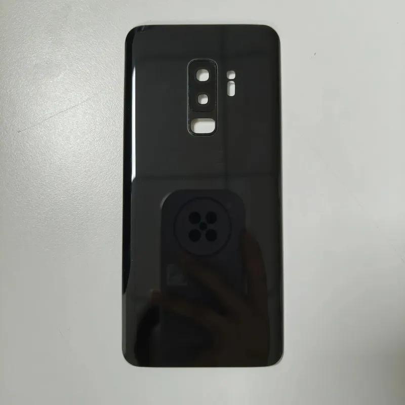 Для Samsung Galaxy S9 G960 / S9 Plus G965 SM-G965F Задняя крышка аккумулятора Задняя стеклянная панель Корпус Чехол Объектив камеры Замена