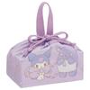 Children's Drawstring Lunch Bag, Made In Japan, Sanrio Kuromi Big Ribbon, Girls' KB7-A