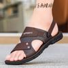 Модные летние мужские сандалии, шлепанцы, классические сандалии с мягкой подошвой, легкие, для улицы, повседневные, мужская пляжная обувь, с открытым носком, сандалии на плоской подошве