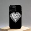 Кружевной чехол для телефона iPhone 17, 16, 15, 14, 13, 12, 11 Plus, Pro Max, XS, Мягкий силиконовый черный чехол