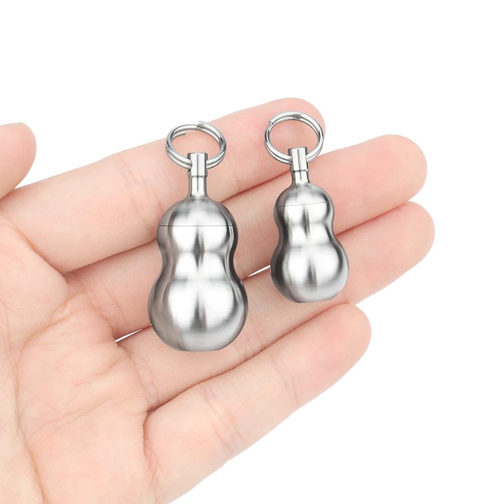 Titanium Alloy Mini Bottle Gourd Waterproof Pill Cans Portable Seal Outdoor EDC Tool Small Storage Bottle 4
