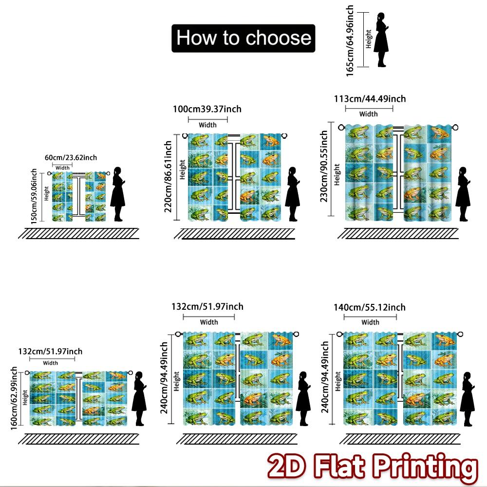 2D flat Photography Backdrop Popular Photography Scene Banner Colorful Frog s 100% Polyester Festive Wall Decor for Door,