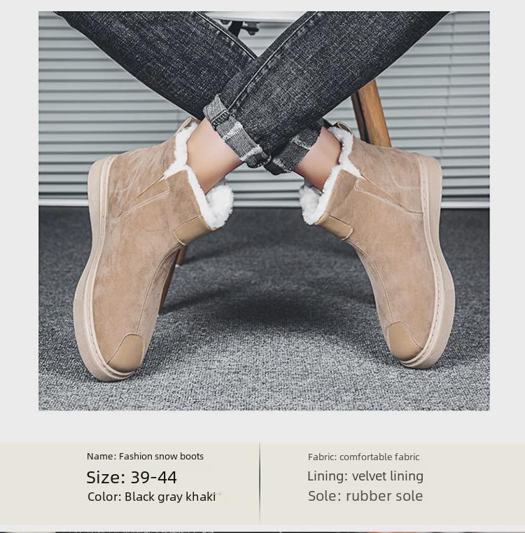 Трансграничная тенденция: Мужские и женские зимние ботинки с бархатной подкладкой — модели Warm Snow и Martin