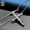 Ожерелье с подвеской в ​​форме креста из стерлингового серебра 925 пробы AAA с цирконием, ювелирные изделия