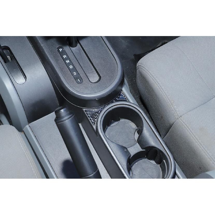 Car Gear Shift Panel Decoration Cover Stickers for Jeep Wrangler JK 2007 2008 2009 2010 Interior Accessories Real Carbon Fiber