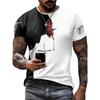 Summer 3D Cut Men's Round Neck 3D Printed Short Sleeved Summer Men's T-shirt