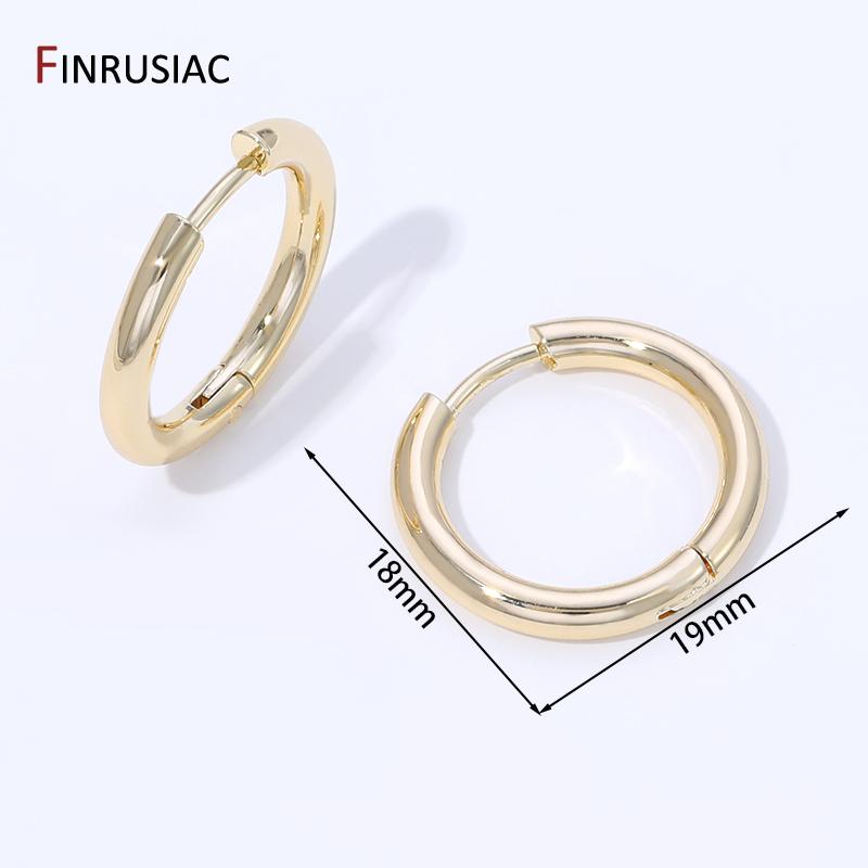 Позолоченные латунные круглые серьги-кольца 14K для женщин и девушек, модные серьги-кольца, подарки на свадьбу и вечеринку