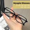 Simple and Stylish Small Frame Square Myopia Glasses Anti-radiation Anti-Blue Light Stylish Women Eyewear Diopter To +4.0