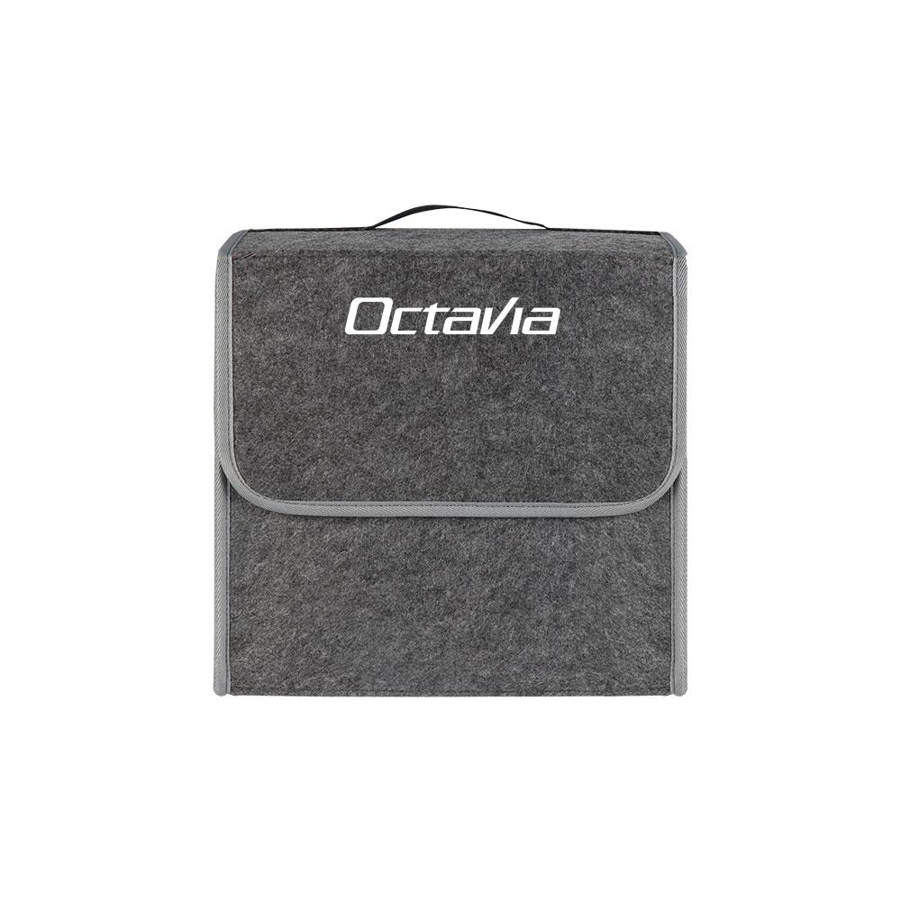 NADH5 Car Trunk Storage Box Foldable Felt Car Organizer Stowing Tidying Box Car Accessories For Skoda S Fabia Octavia VII Karoq Kamiq