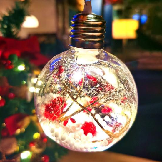 Рождественское украшение LED световые шары мягкое окружающее свечение небьющийся ПВХ праздничные огни праздничный светящийся шар