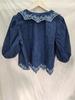 Trendy Puff Sleeve Embroidered Tassel Shirt with Lace Collar - European & American Women's Fashion