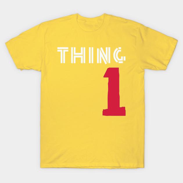 Модная футболка унисекс с принтом Thing 1 Большие размеры XS-6XL Футболка 100% Хлопок Топы С круглым вырезом Короткий рукав Футболки
