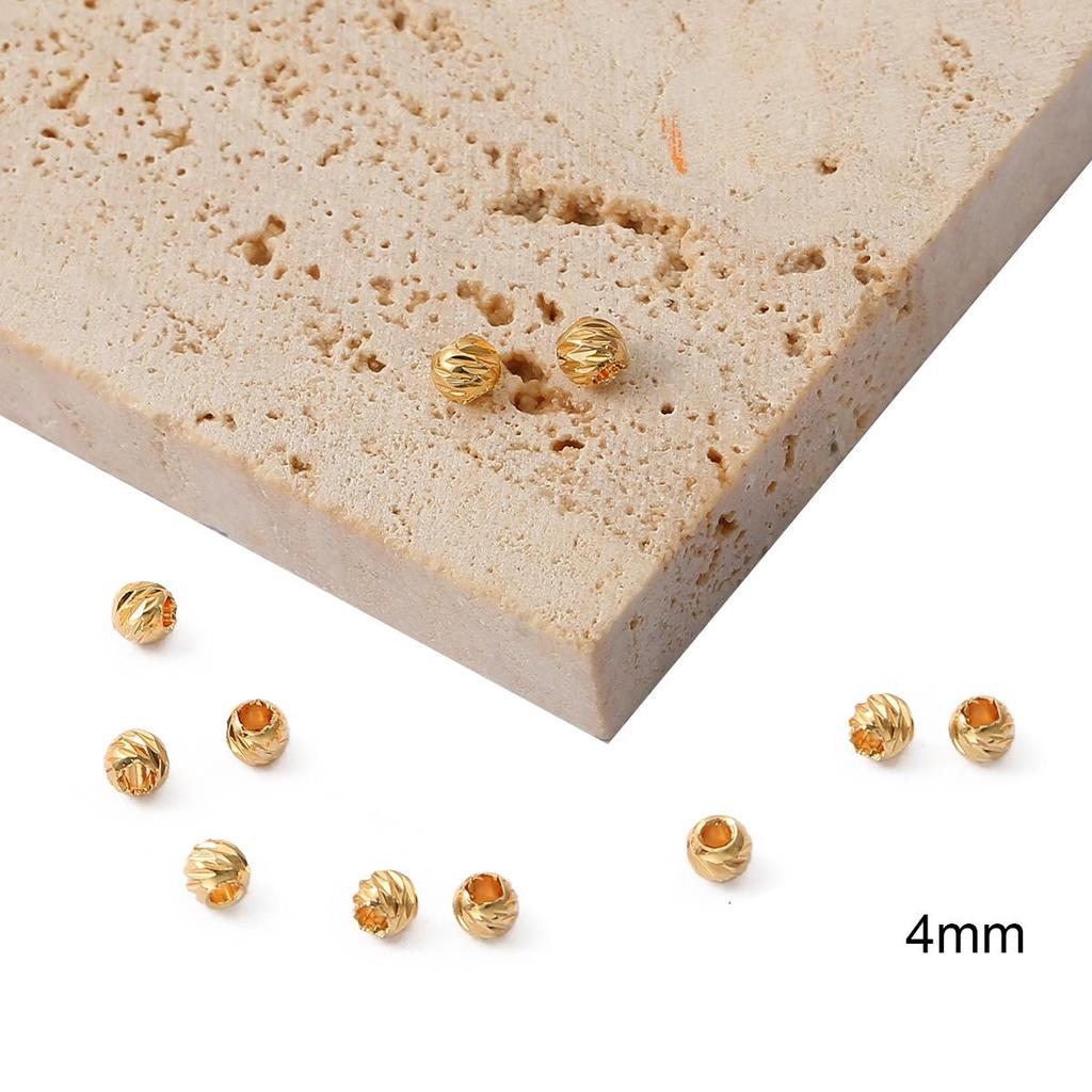 10/20Pcs Copper Plated Beads DIY Necklace Bracelet Earrings Making Supplies Jewelry Findings Components Accessories