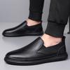 Loafers All-match Social Flats Mens Slip On Shoes Fashion Outdoor Walking Shoes Men All-match Sneakers Leather Office Footwear